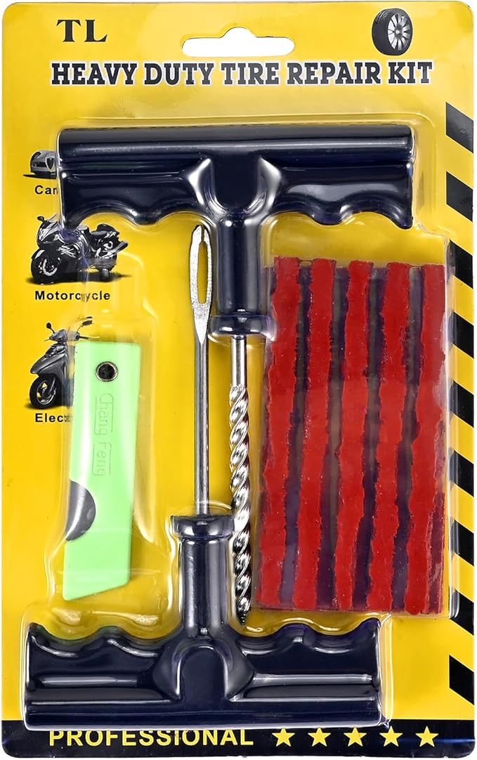 Kit de Reparación de Pinchazos para Neumático Coche 12V