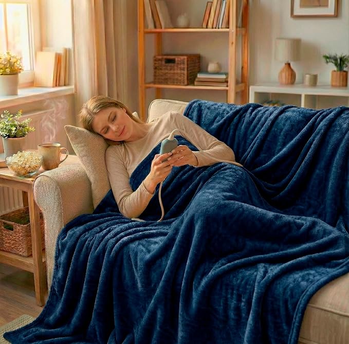 Manta Eléctrica Cama Doble con 2 Zonas y Control Independiente