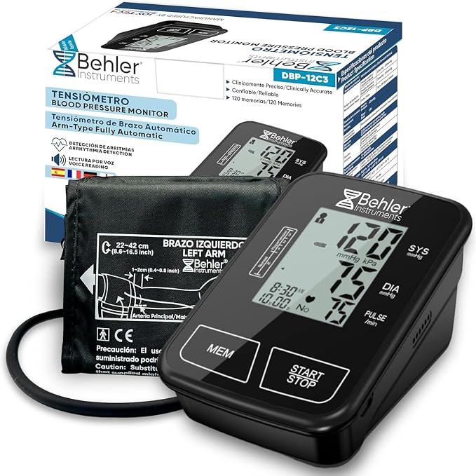 Tensiómetro de Brazo Digital con Pantalla Grande y Voz